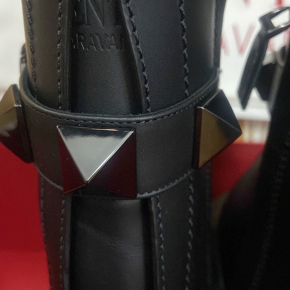 NWT Valentino Román Stud Combat Boots with Studs Black 7.5; Retail $1790 - Picture 6 of 6